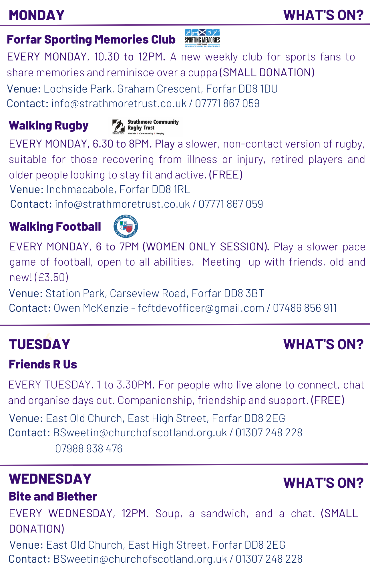 A Sporting Memories Project FORFAR A Sporting Memories Project FORFAR